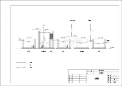 某单位生活污水处理工程CAD环保设计施工图